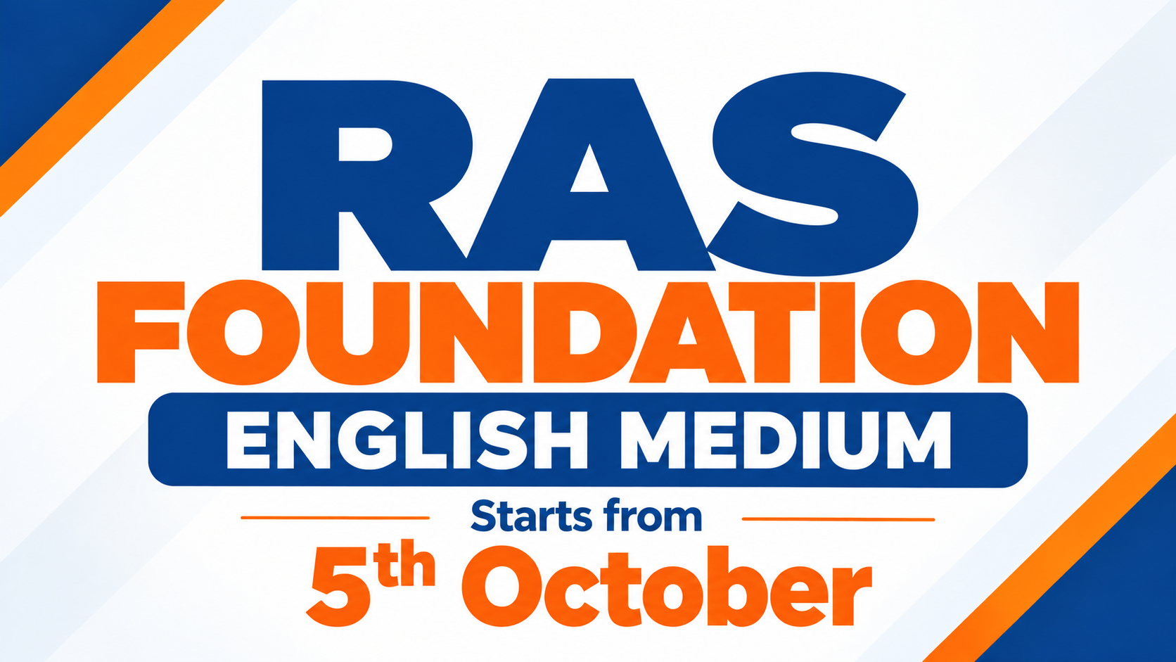 RAS Foundation Online Batch 5th October